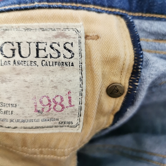 GUESS Vintage Y2K 2000s Jeans Size 27" 8 Long Leg Straight - Picture 10 of 11